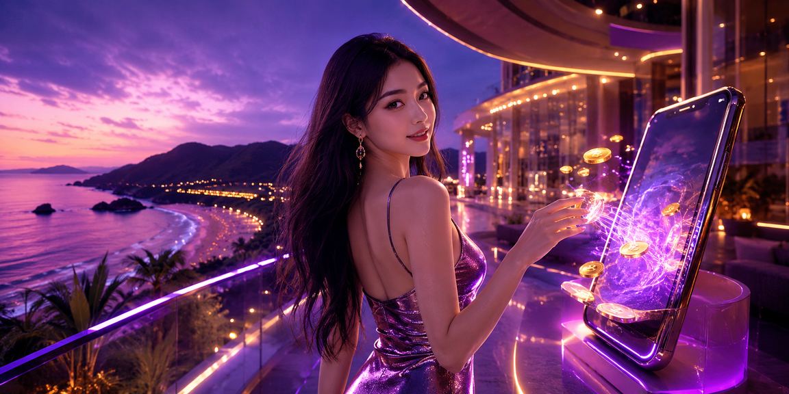 Không gian cá cược và trò chơi casino sôi động tại Việt Nam với ánh đèn neon rực rỡ